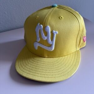 RARE SAMPLE NY Yankees New Era x King Stampede 59FIFTY Fitted Prototype Yellow